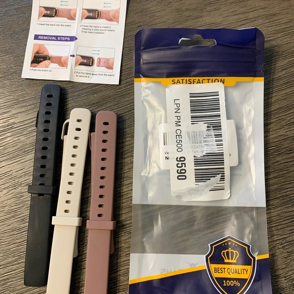 Smartwatch Replacement Bands - Black, White, Pink